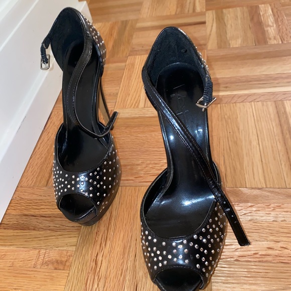 Black rhinestone platform pump size 7 high heel - Picture 3 of 10